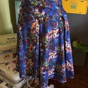 Beetlejuice Colorful Graphic Print Women's Skirt